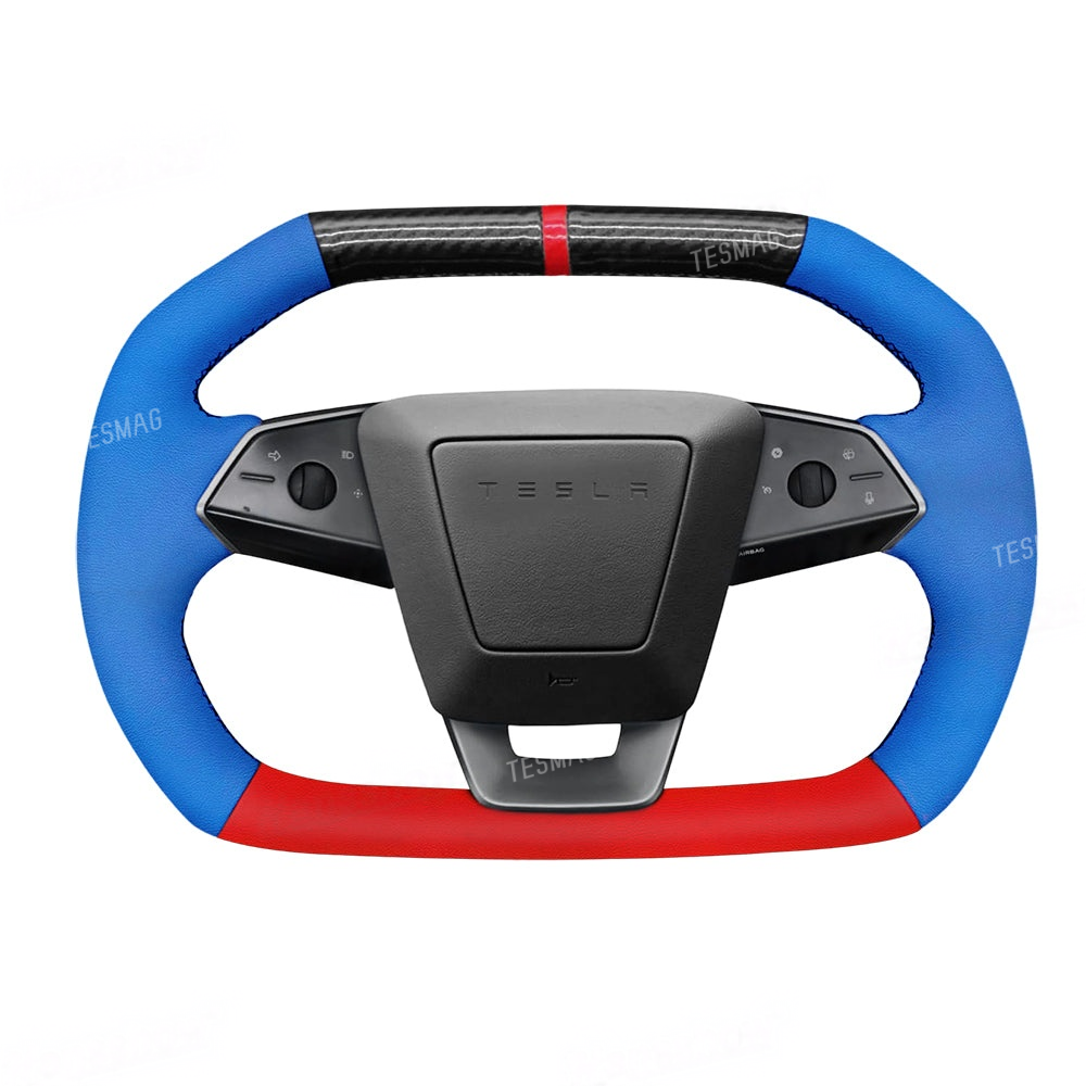 DIY Hand-Stitched Carbon Fiber Steering Wheel Cover for Cybertruck 2024+