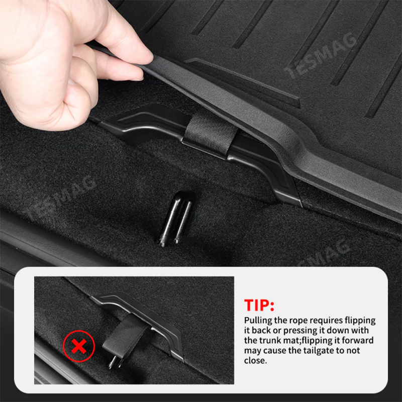 Easy Access 2PCS Sub Trunk Pull Strap Handles for Tesla Model Y Juniper 2025+