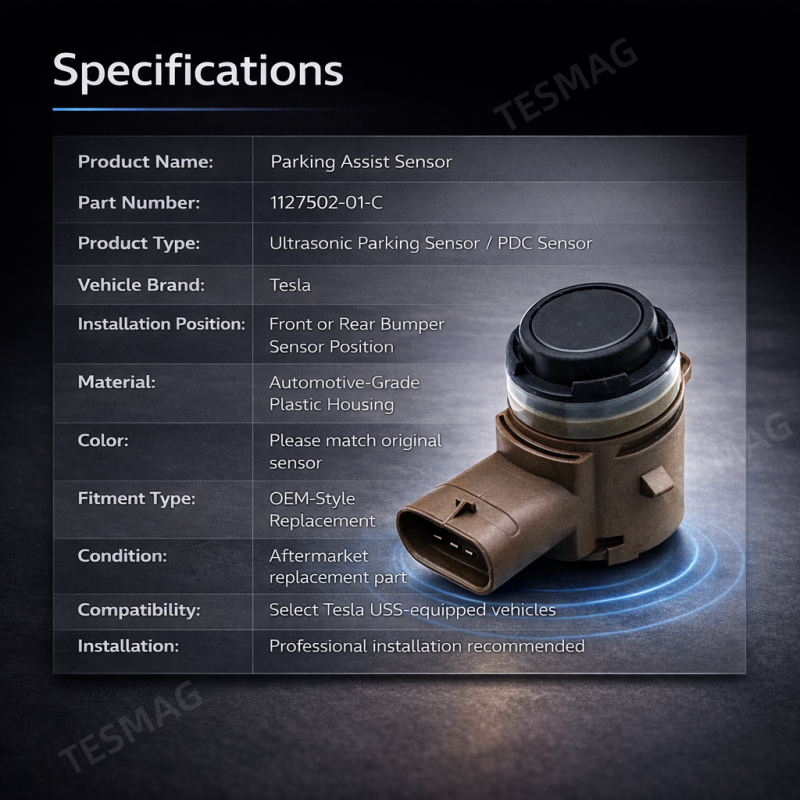 Parking Assist Sensor for Tesla Model S/3/X/Y USS Vehicles (1127502-01-C)