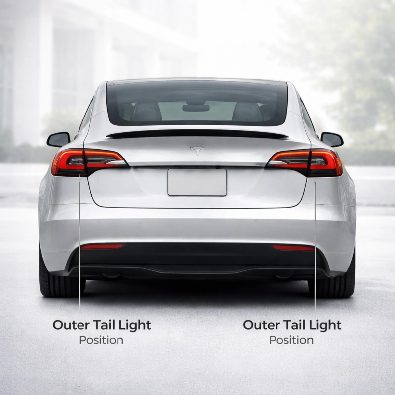 OEM-Style Outer Tail Light for Tesla Model 3 / Y 2021–2023 | 1502086-00-D 1502087-00-D