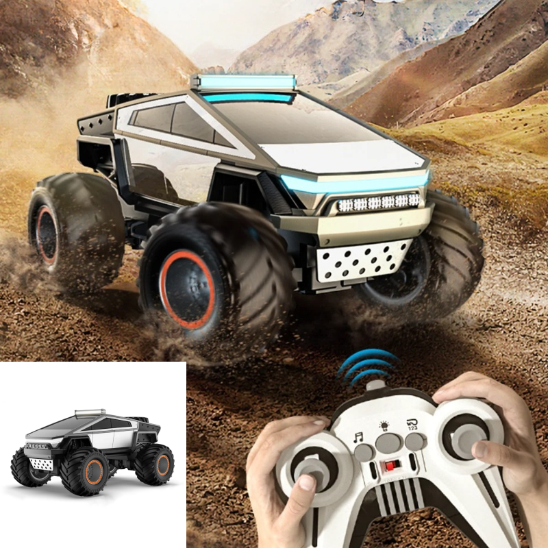 1:14 Scale Alloy Remote Control Cybertruck 4WD Off Road Truck for Kids Adults