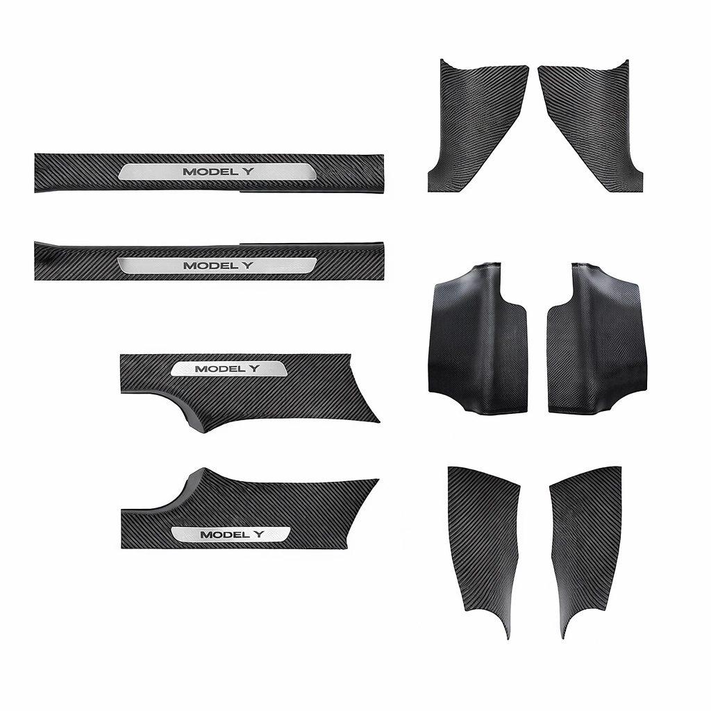 10PCS Door Sill & A/B/C Pillar Protector Set for Tesla Model Y Juniper 2025+