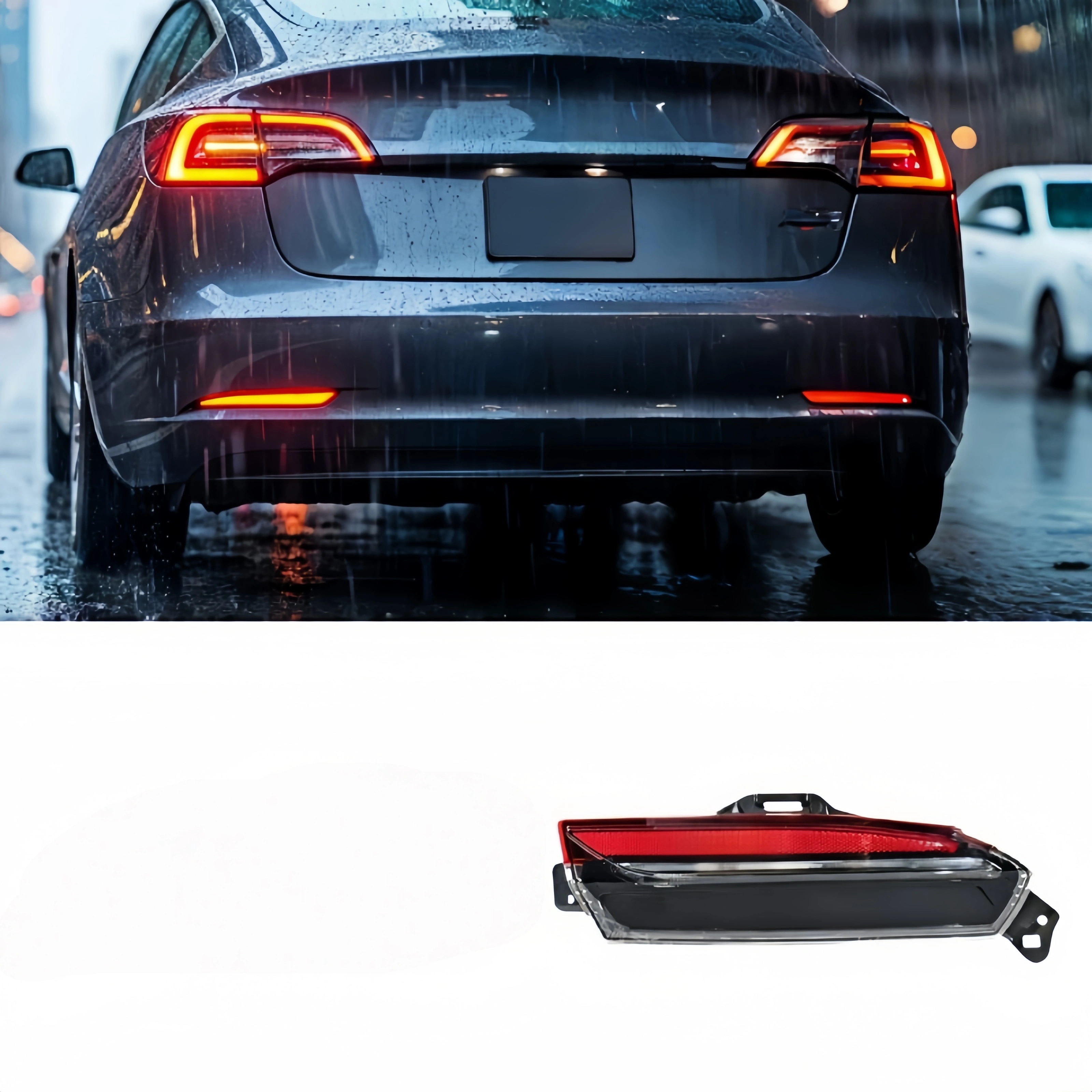 Rear Bumper LED Tail Fog Light Left/Right For Tesla Model 3 Highland 2024+ 1712513-00-D /1712514-00-D