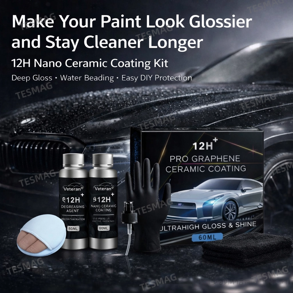 12H Graphene Nano Ceramic Coating Kit for Cars | Hydrophobic Paint Protection