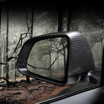 Carbon Fiber Side Mirror Covers for Tesla Model Y Juniper - Protective Cover