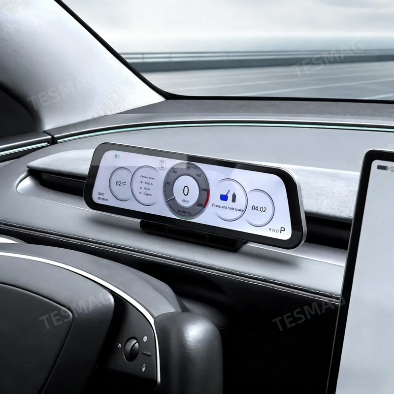 9.6-Inch Driver Display w/ Wireless CarPlay for Tesla Model 3/Y 2021-2026 (LHD Only)