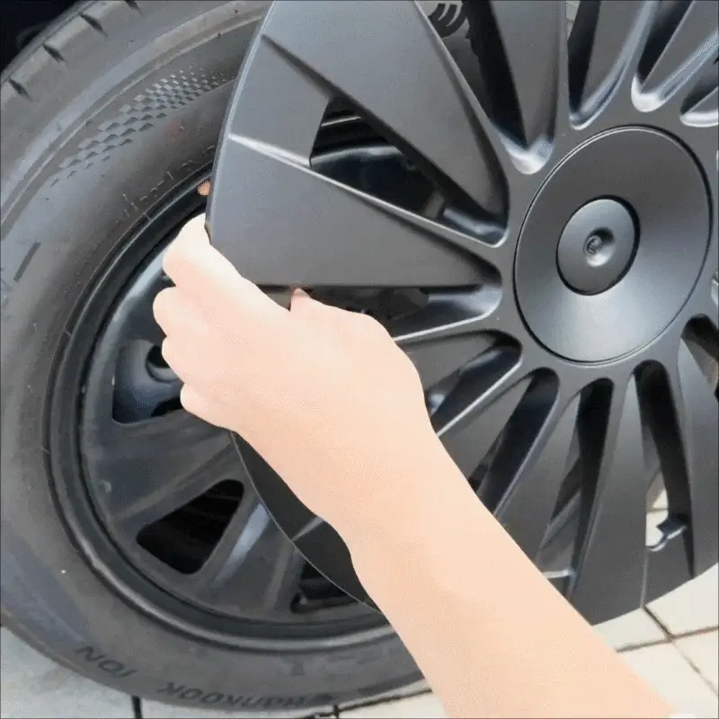 18-Inch Matte Black Aperture Wheel Covers for Tesla Model Y Standard 2026+