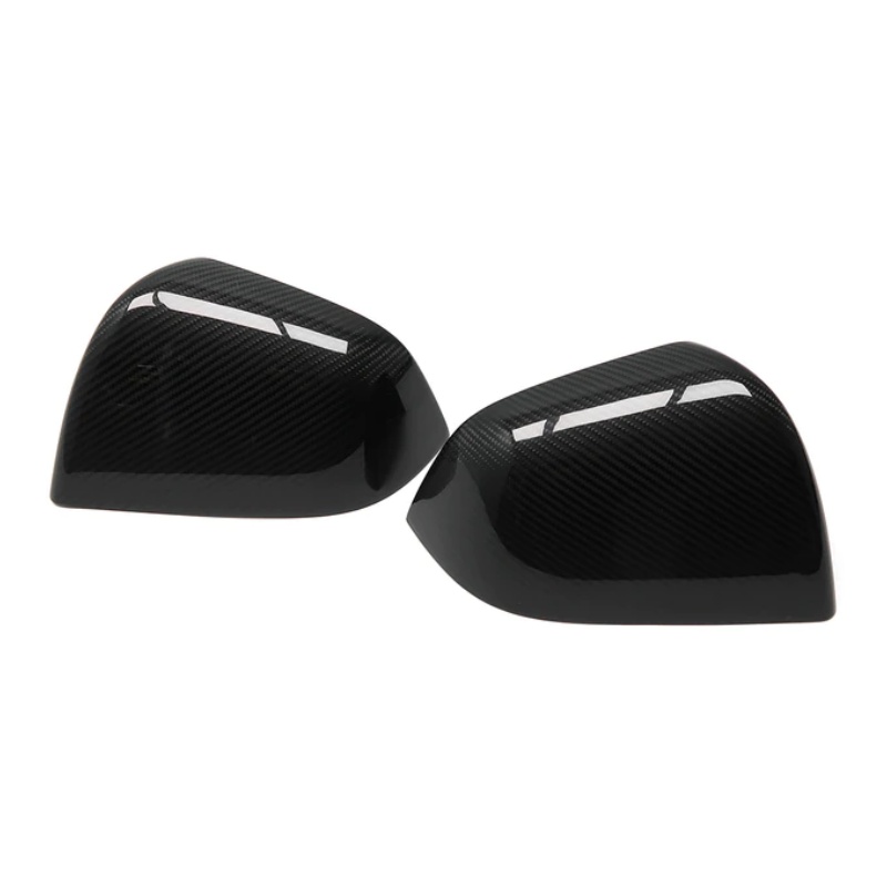Carbon Fiber Side Mirror Covers for Tesla Model Y Juniper - Protective Cover
