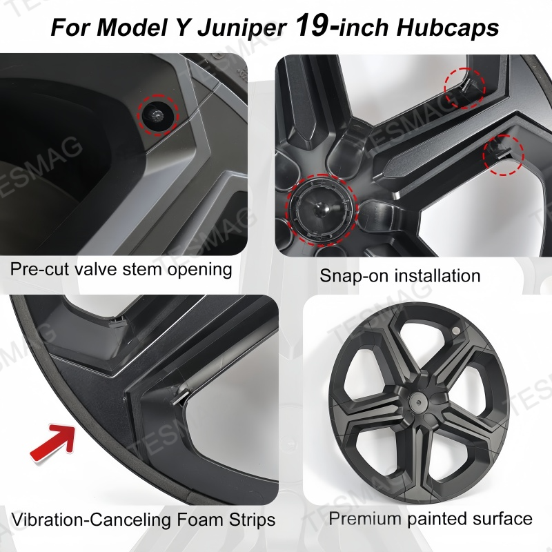 19-Inch Plum Blossom Wheel Rim Protectors for Tesla Model Y Juniper