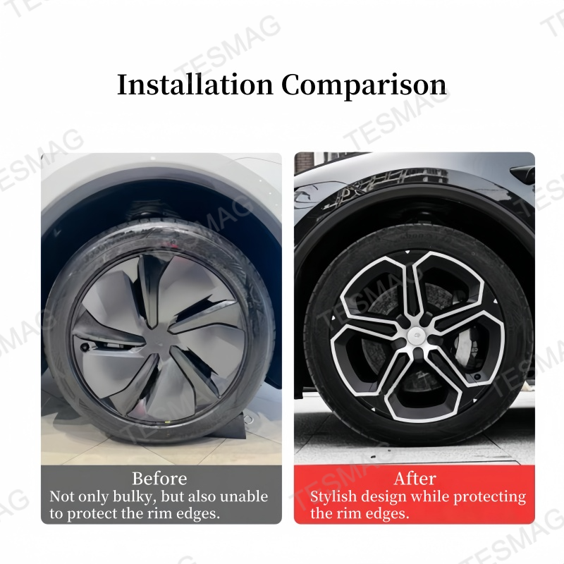 19-Inch Plum Blossom Wheel Rim Protectors for Tesla Model Y Juniper