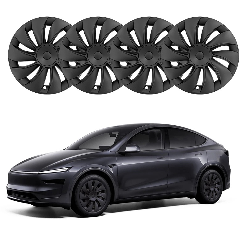 19" Spiral Spoke Crossflow Wheel Covers for Tesla Model Y Juniper 2025+