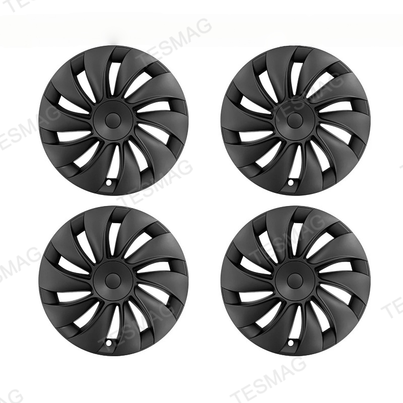 19" Spiral Spoke Crossflow Wheel Covers for Tesla Model Y Juniper 2025+