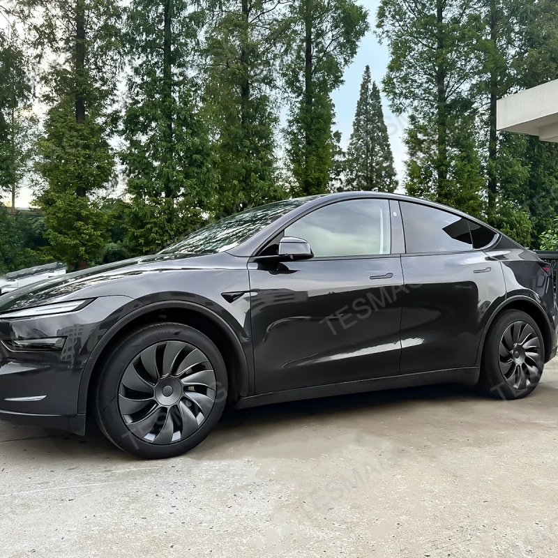 19" Spiral Spoke Crossflow Wheel Covers for Tesla Model Y Juniper 2025+