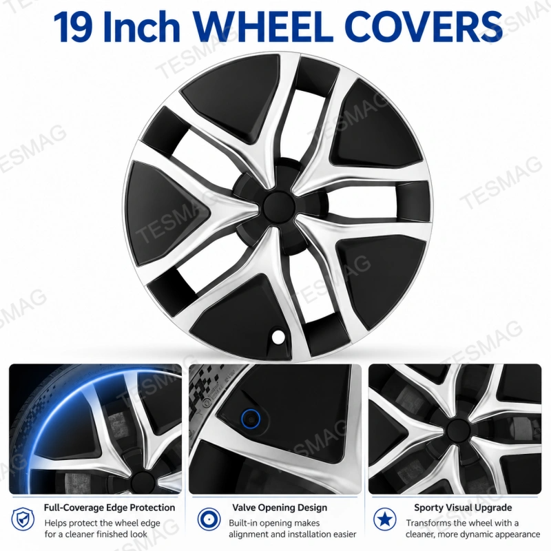 19" AirFlow Style Wheel Covers for 2026+ Tesla Model Y Standard – 4PCS