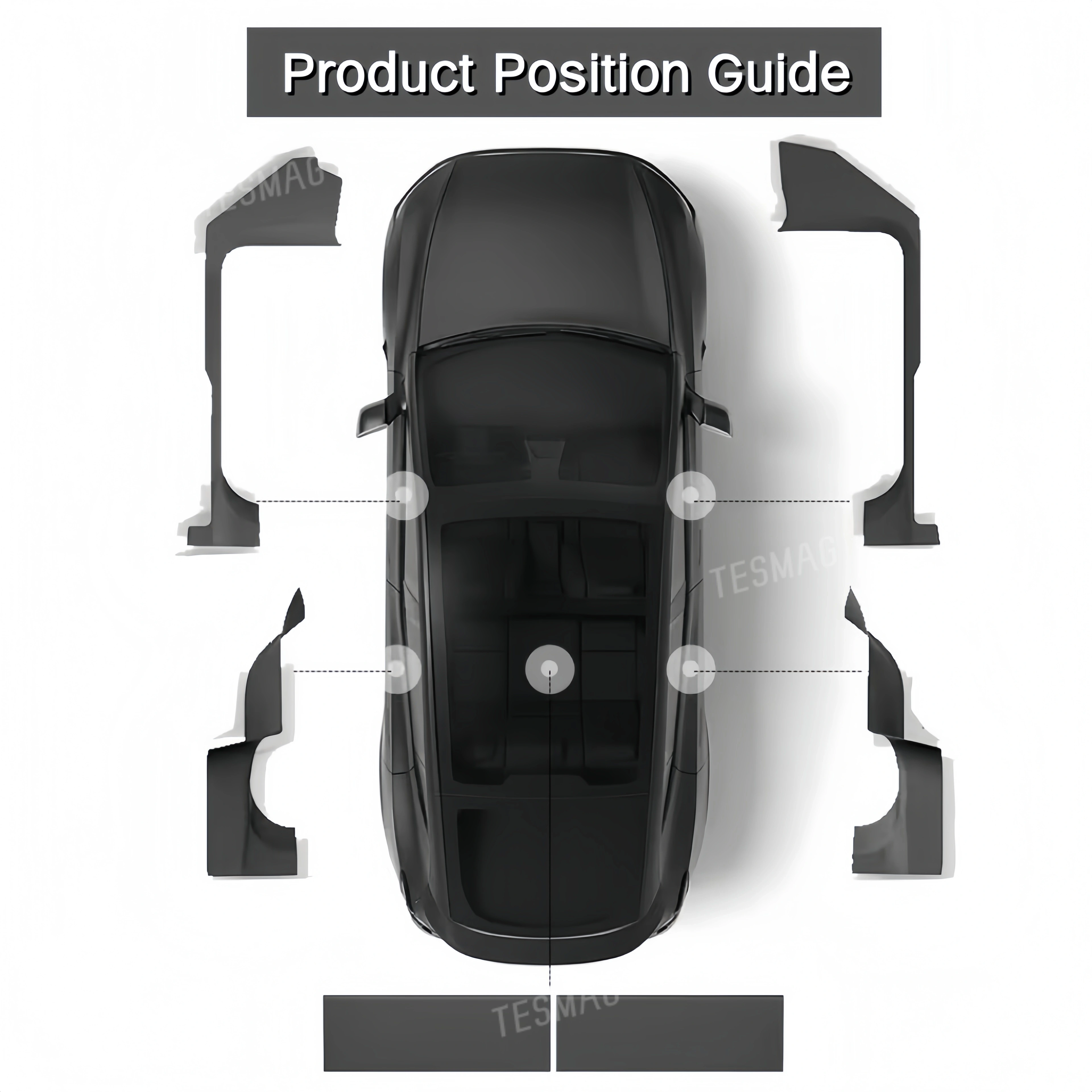 6PCS Door Sill Protective Cover for Tesla Model Y Juniper 2025+