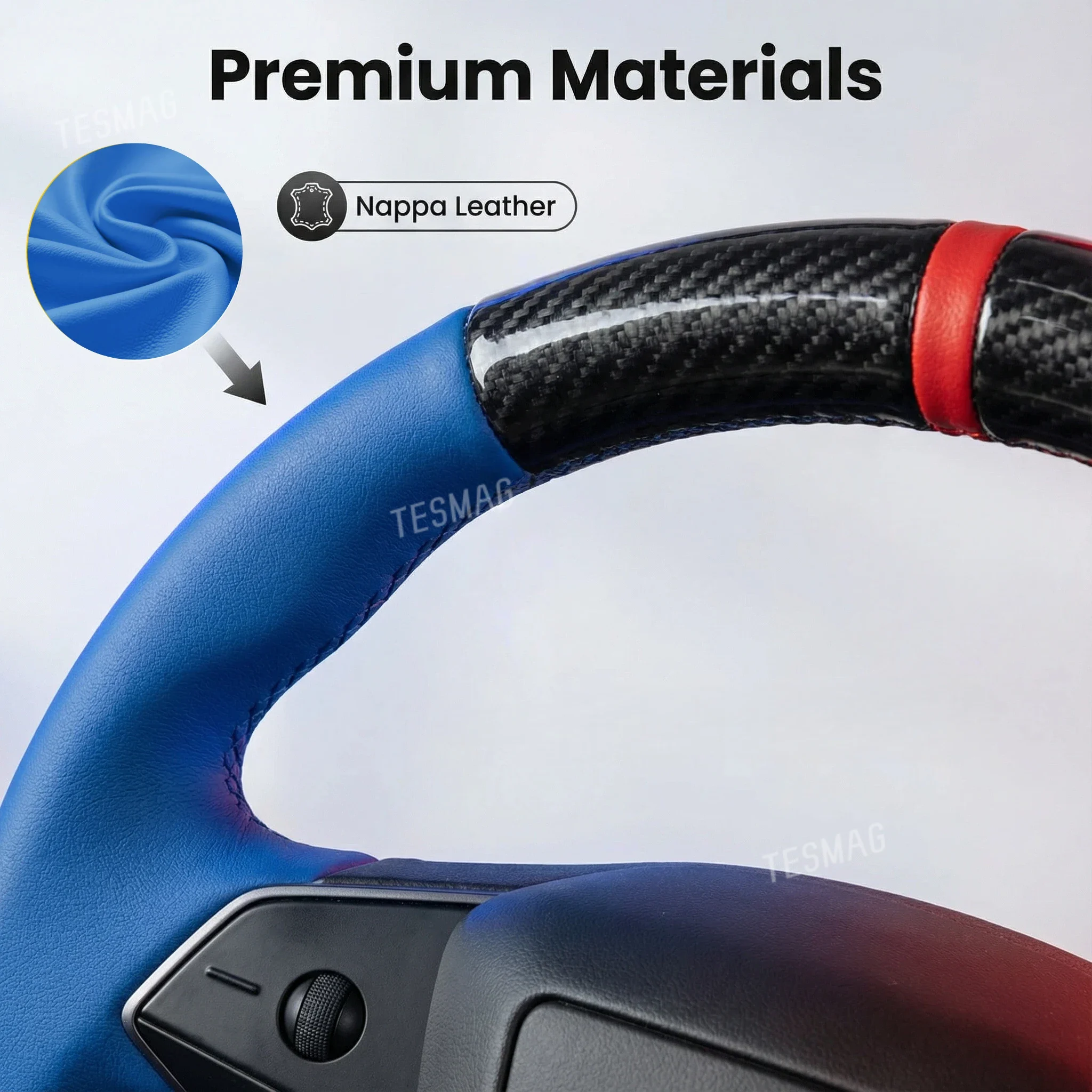 DIY Hand-Stitched Carbon Fiber Steering Wheel Cover for Cybertruck 2024+