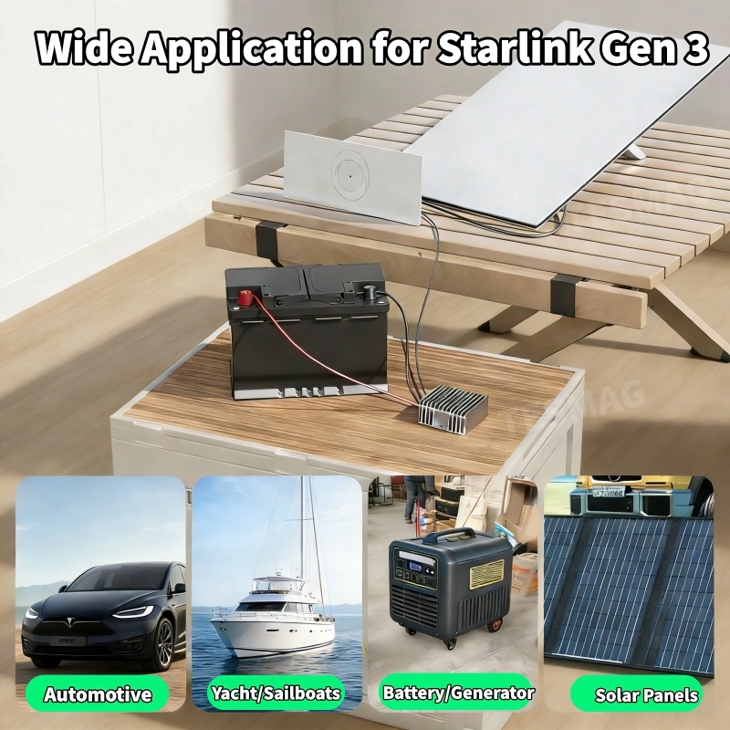 Portable DC Power Supply 12V 24V to 57V Adapter Designed for Starlink Gen 3