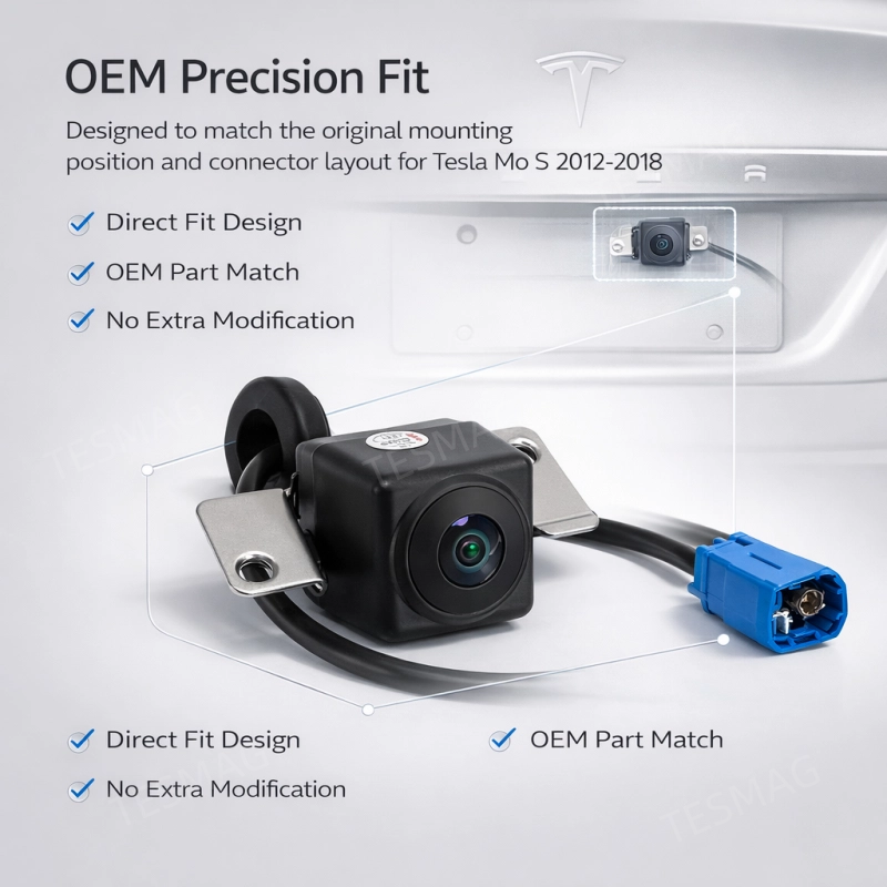 Rear Backup Camera Replacement for Tesla Model S 2012‑2018 (1006773‑00‑EAA)