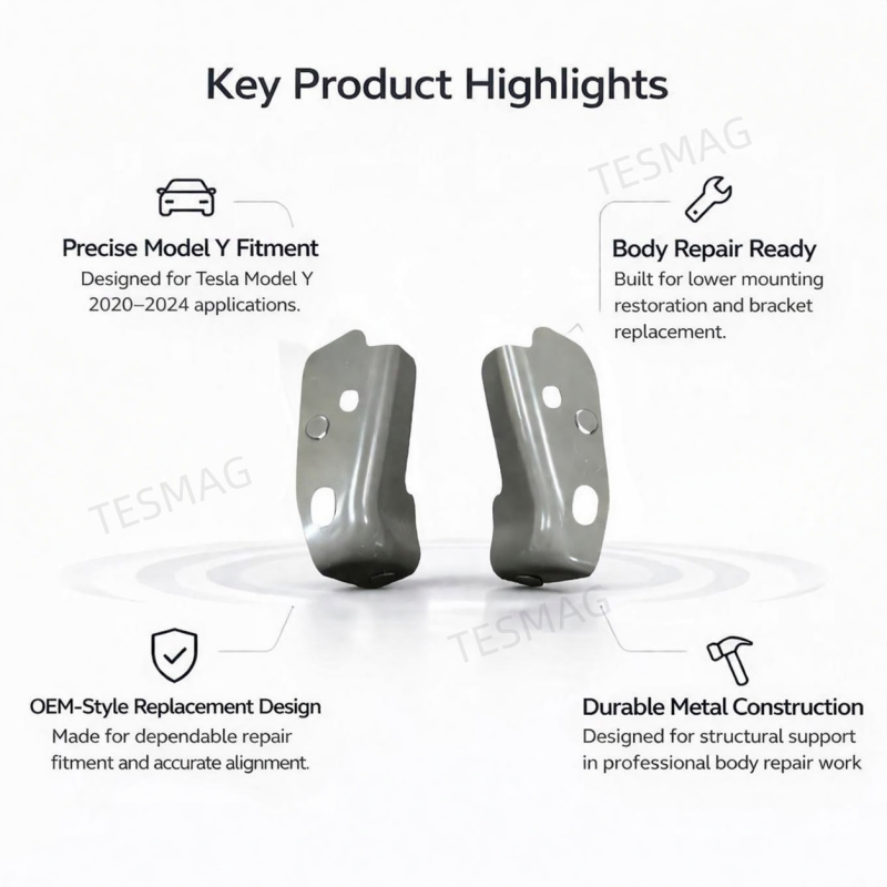 OEM-Style Fender Lower Bracket for Tesla Model Y 2020–2024 LH/RH | 1487443-S0-A 1487444-S0-A