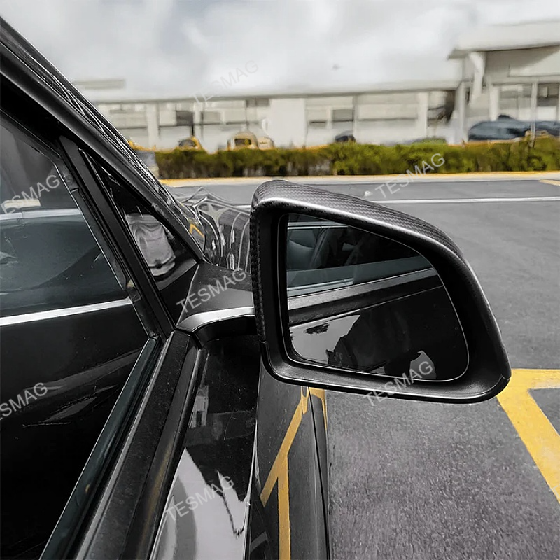 Carbon Fiber Side Mirror Covers for Tesla Model Y Juniper - Protective Cover