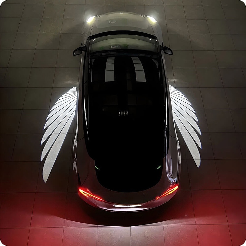 Angel Wing Mirror Welcome Lights for Tesla Model 3/Y