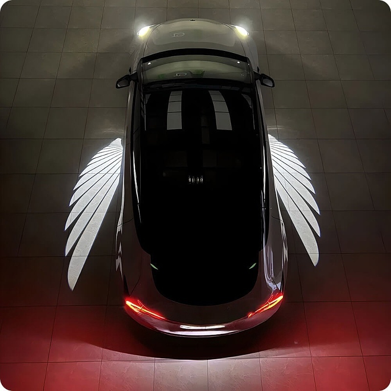 Angel Wing Mirror Welcome Lights for Tesla Model 3/Y