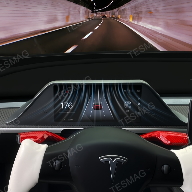 8.9-inch one-piece instrument screen with ambient lighting for the Tesla Model 3 Highland/Model Y Juniper