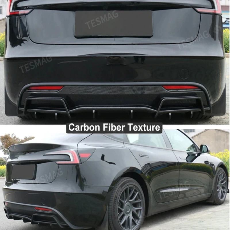 2024+ Tesla Model 3 Highland Rear Bumper Lip Diffuser ABS Body Kit Performance Styling Accessory