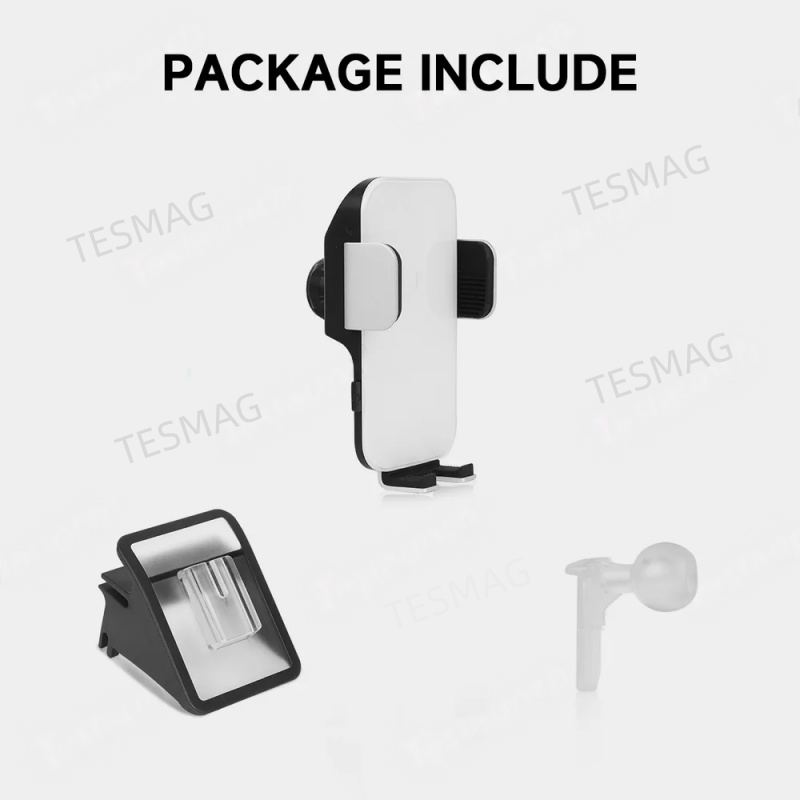 Tesla Car Phone Holder Vent Mount with Solar-Powered Electric Induction for Model 3/Y