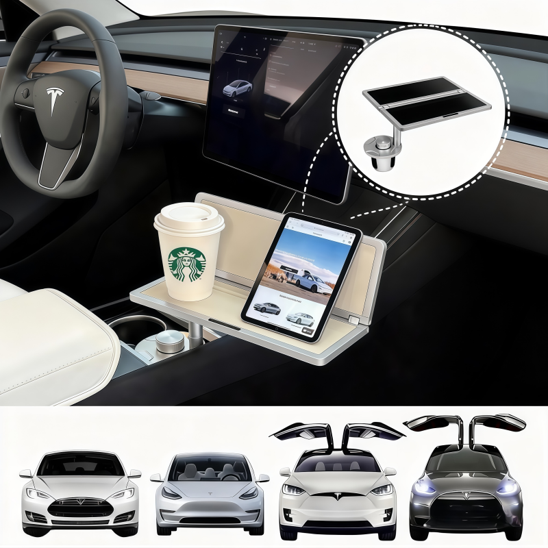 Foldable Aluminum Car Table for Tesla Model 3/ Y/ S /X
