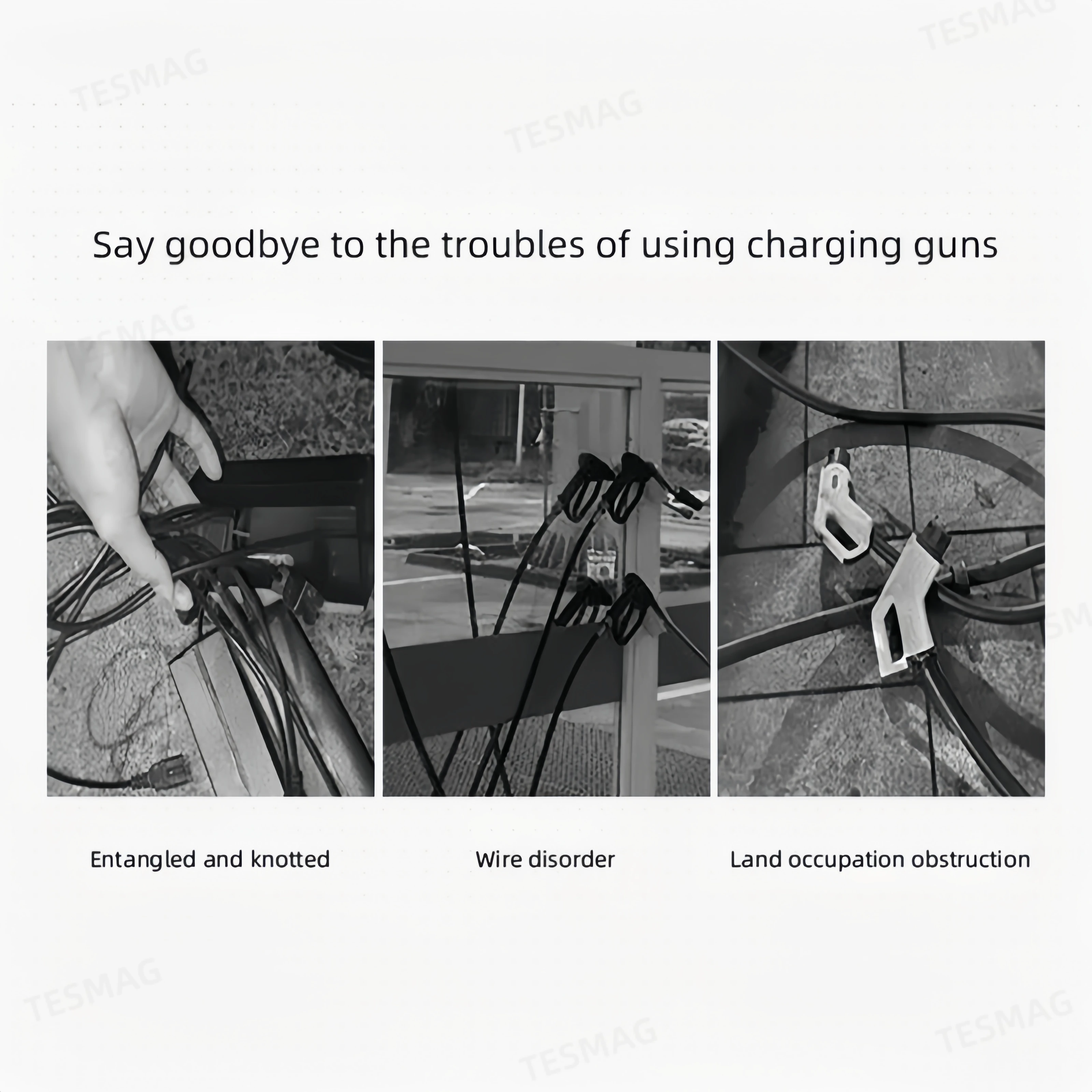 Charging Cable Holder & Wall Mount Organizer for Tesla Model 3/Y/S/X