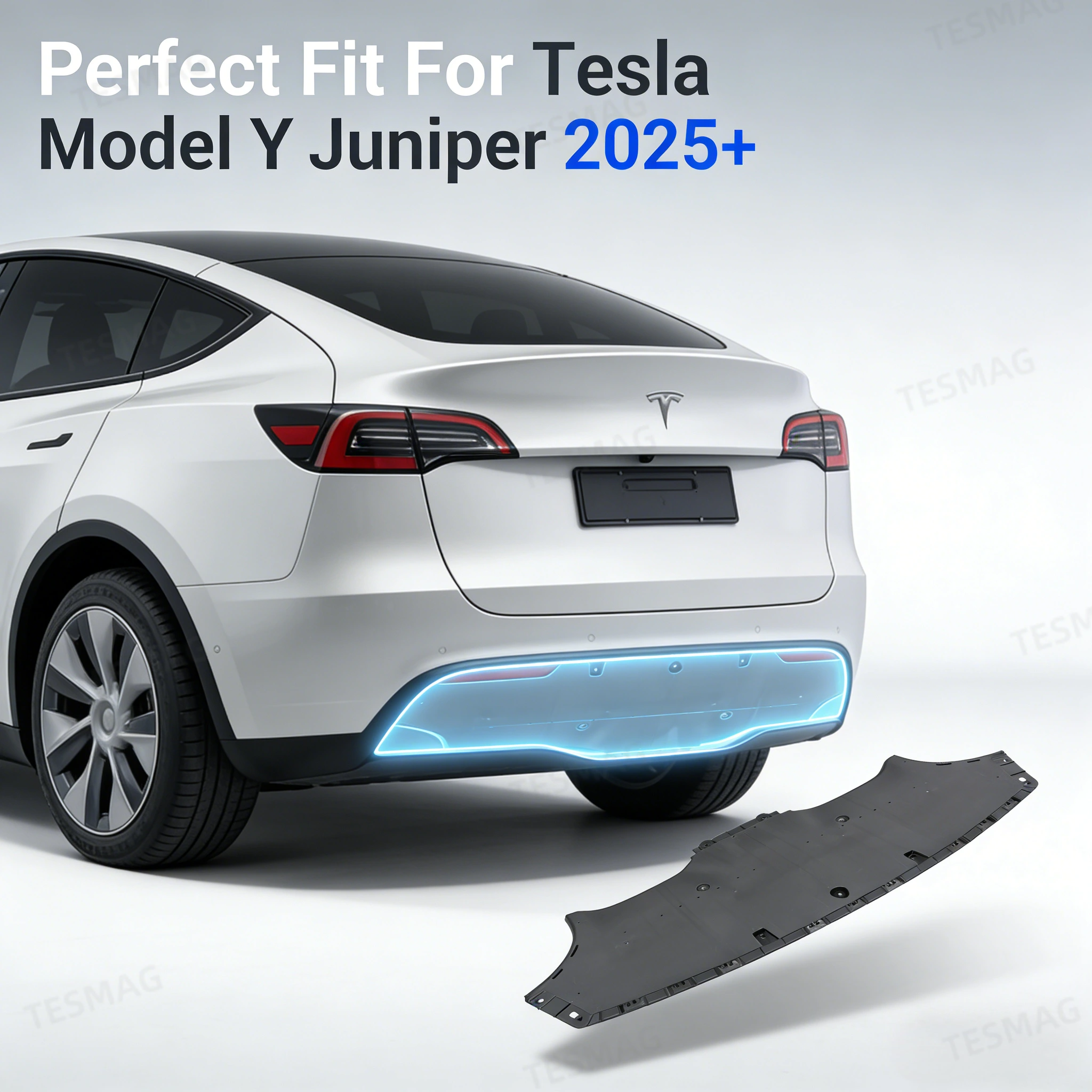 Rear Lower Bumper Diffuser Undertray For Tesla Model 3 Highland 2024+ Model Y Juniper 2025+(1582583/1932603)
