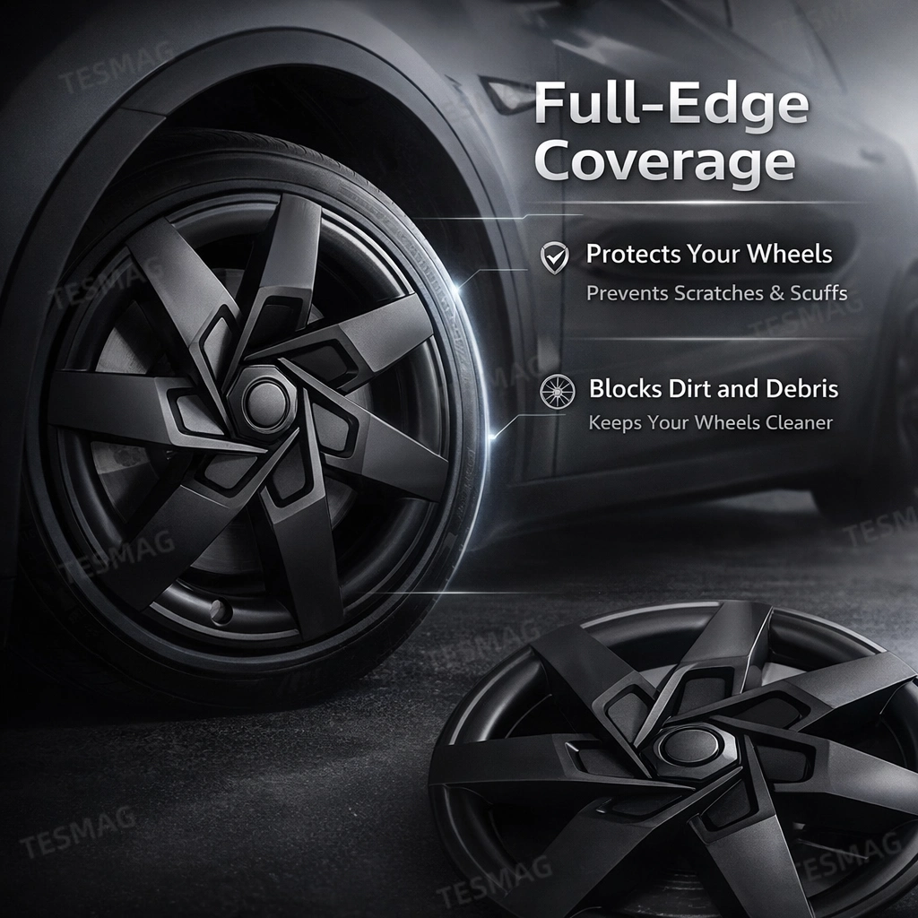 19-Inch Full-Edge Wheel Covers for Tesla Model Y (2021-2024) | Set of 4