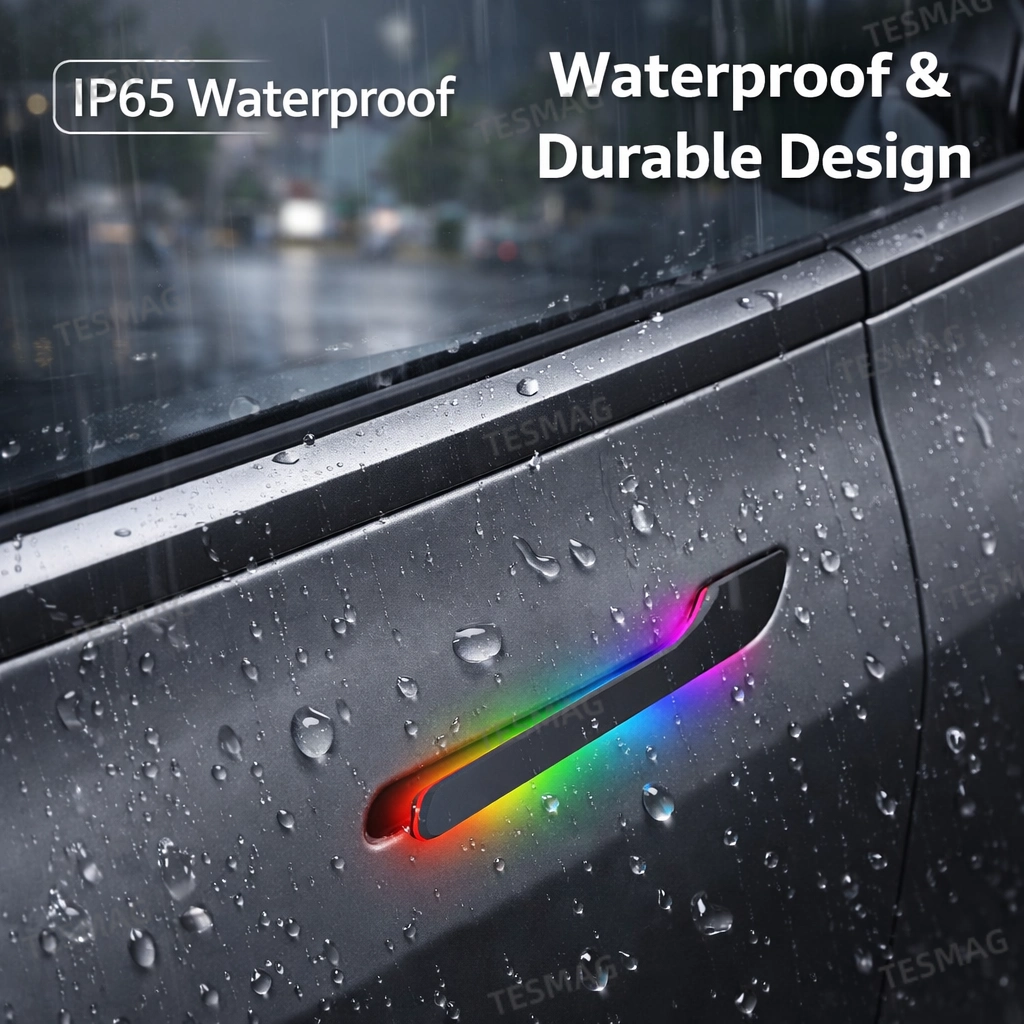 Tesla Model 3/Y Automatic RGB Door Handles – Wireless OTA Upgrade, Hands-Free Pop-Up