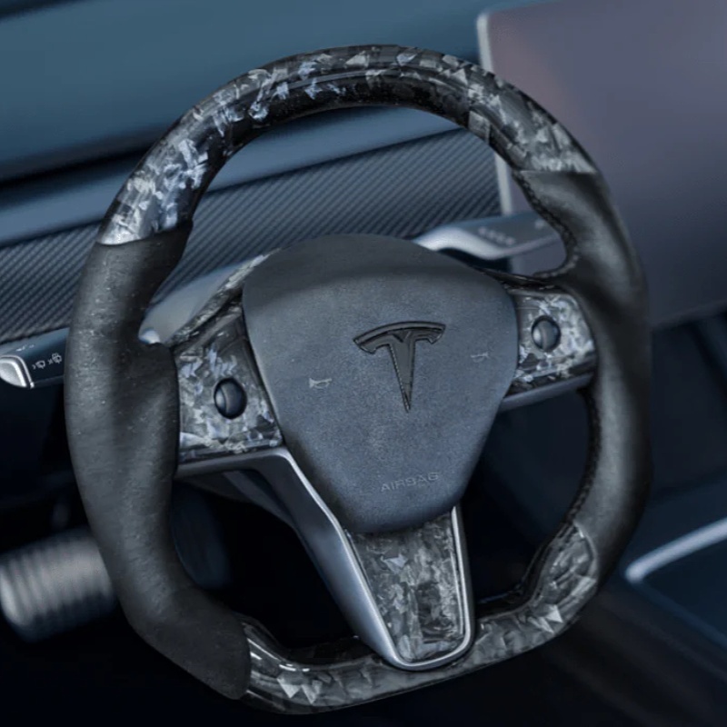 2021-2024 Tesla Model 3/Y Nova Forged Carbon Fiber Steering Wheel