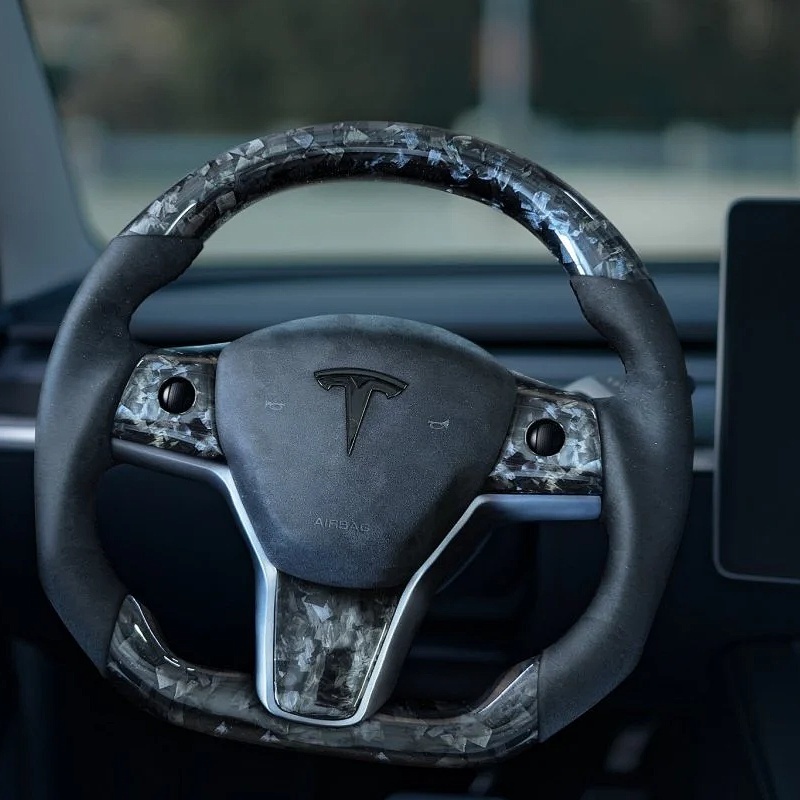 2021-2024 Tesla Model 3/Y Nova Forged Carbon Fiber Steering Wheel