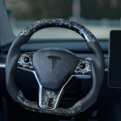 2021-2024 Tesla Model 3/Y Nova Forged Carbon Fiber Steering Wheel