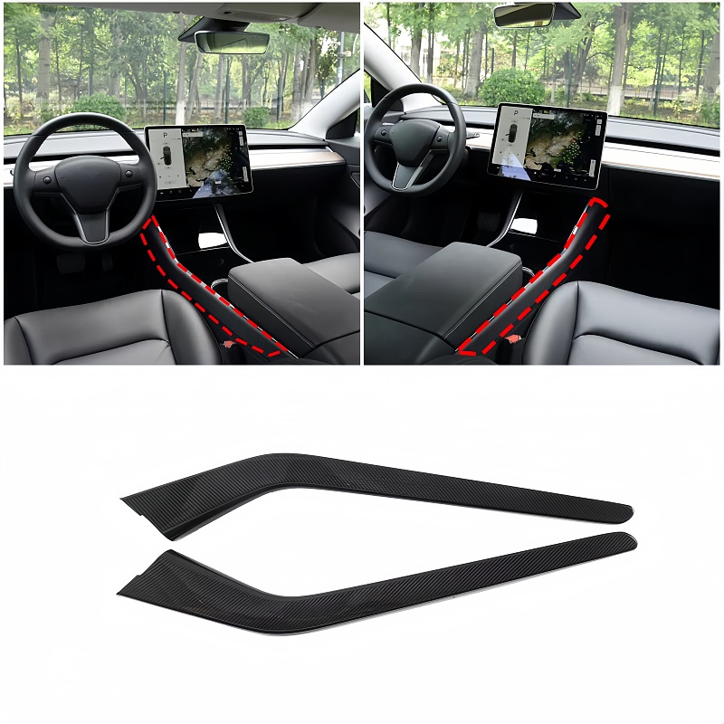 2025+ Model Y Juniper Carbon Fiber Console Side Panel Protector