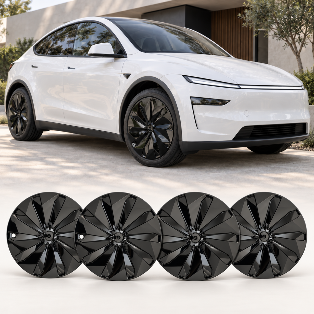 2025+ Tesla Model Y Juniper 19-inch Wheel Covers Gloss black Set of 4 