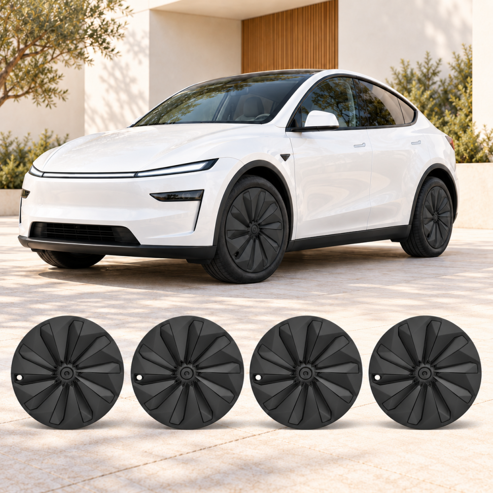 2025+ Tesla Model Y Juniper 19-inch Wheel Covers Matte black Set of 4 
