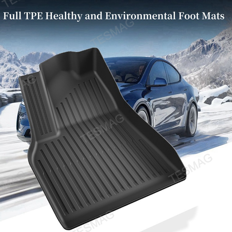 2025 Tesla Model Y TPE Floor Mats Full Set