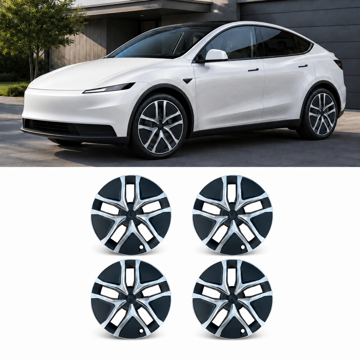 19" AirFlow Style Wheel Covers for 2026+ Tesla Model Y Standard – 4PCS