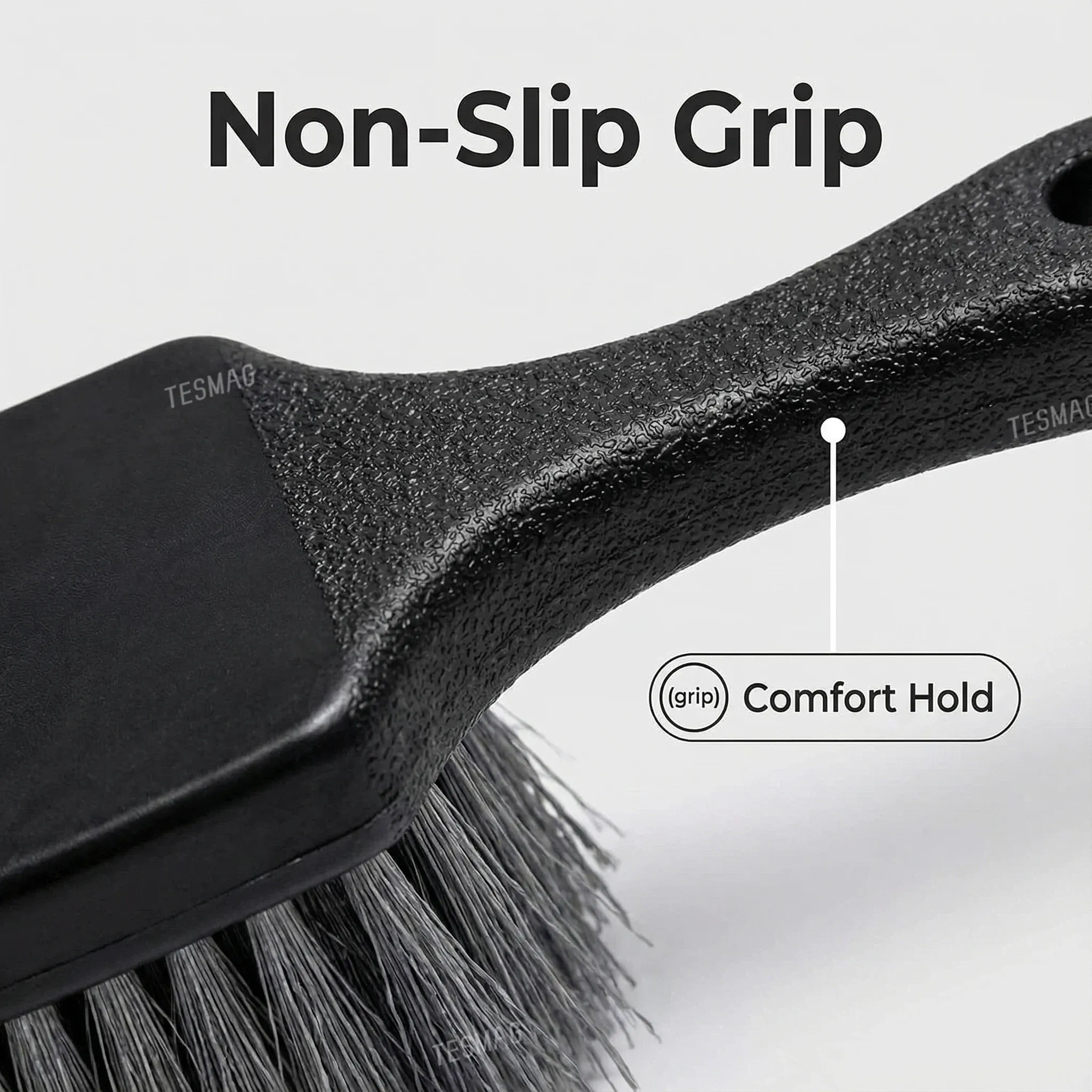 Car Wheel Tire Cleaning Brush Short Handle Tire Brush for Tesla Model 3/Y/S/X