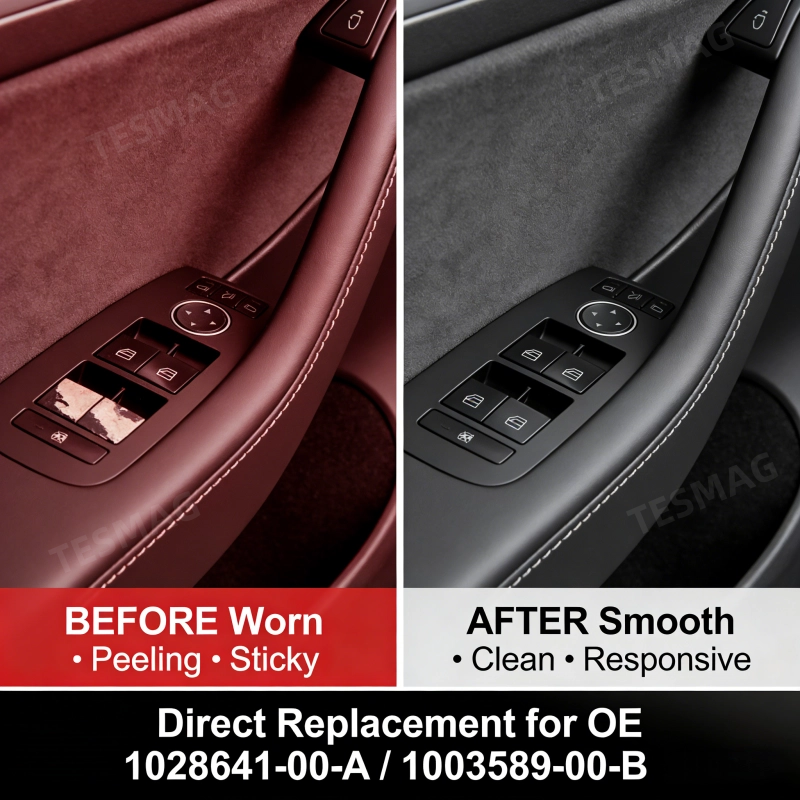 Front Left Master Tesla Window Switch for Model S/X (1028641-00-A 1003589-00-B) 