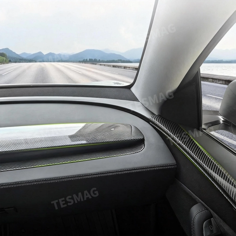 Custom Fit Interior Trim Strips for Tesla Model Y Juniper 2025+ Dashboard Door and Center Console