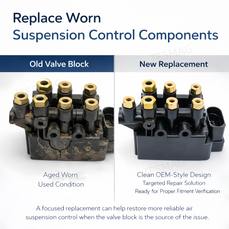 Air Suspension Valve Block Replacement for Tesla Model S/X 1027919-00-B