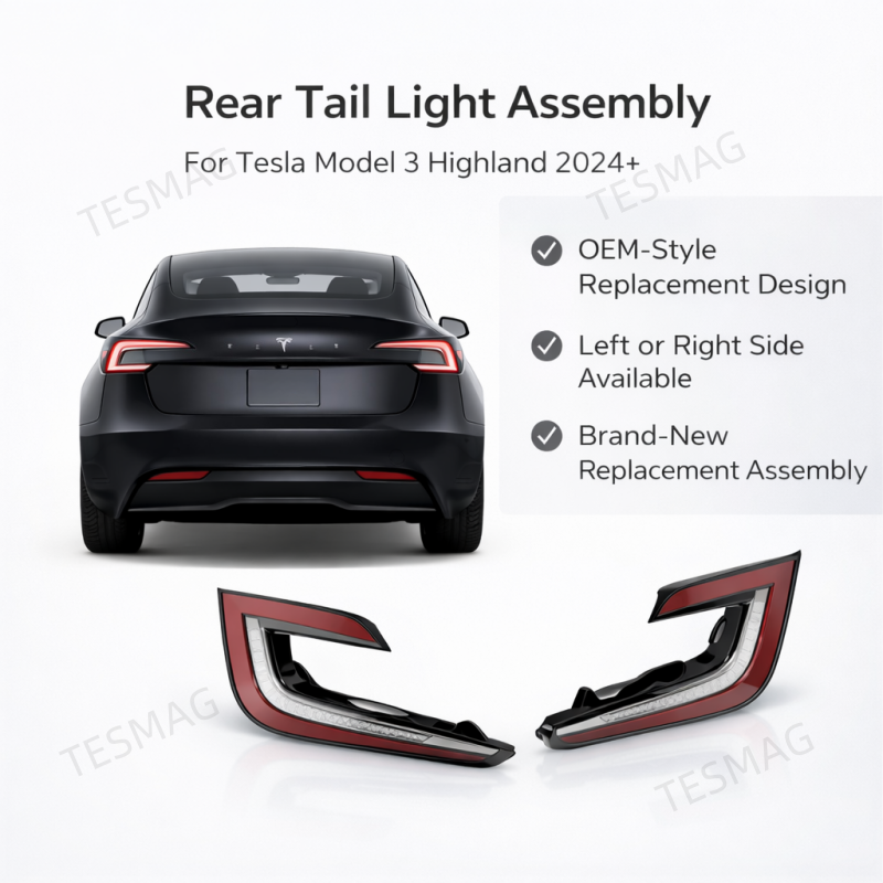 Rear Tail Light Assembly for Tesla Model 3 Highland 2024+ 1691498-00-F / 1691500-00-F