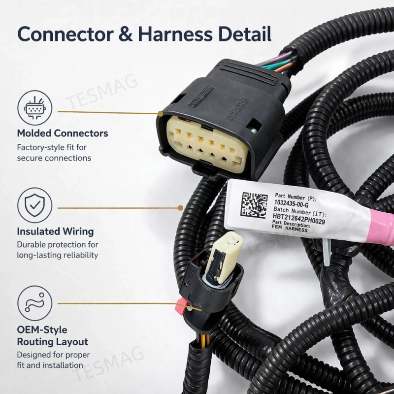 Rear Bumper Parking Sensor Wiring Harness for Tesla Model X 2016–2020 1032435-00-G