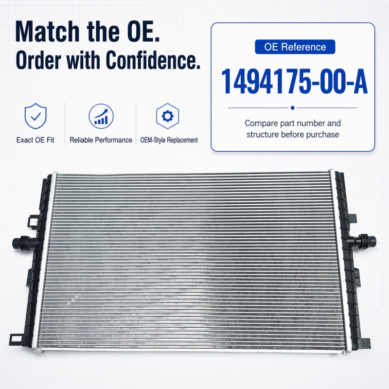 Radiator Coolant Heat Exchanger for Tesla Model 3/ Model Y (2021-2023) | OE 1494175-00-A Replacement
