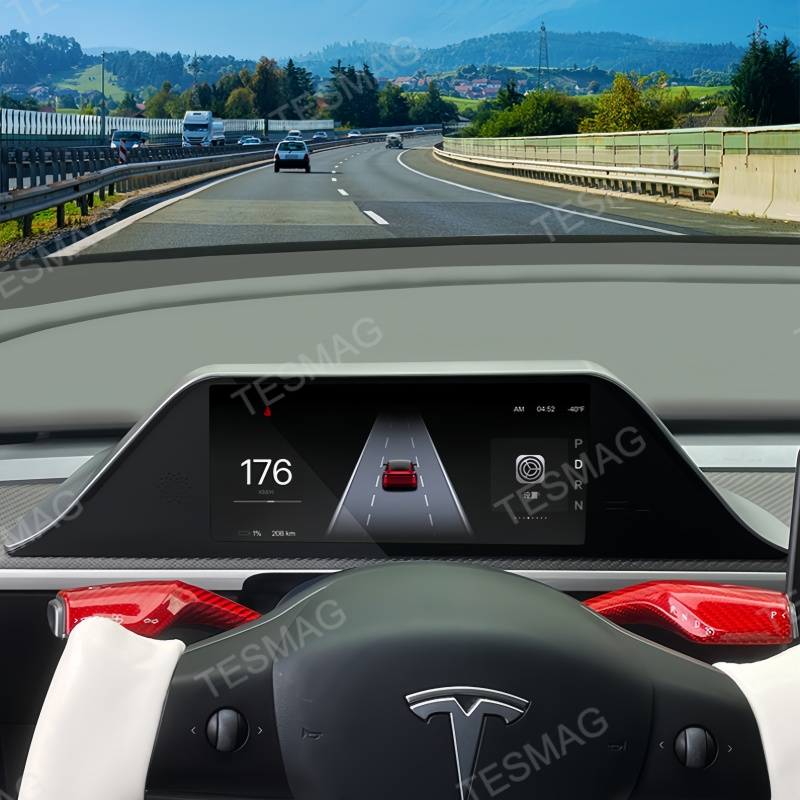 8.9-inch one-piece instrument screen with ambient lighting for the Tesla Model 3 Highland/Model Y Juniper